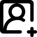 Profile Image Plus Round 1327 SVG Icon